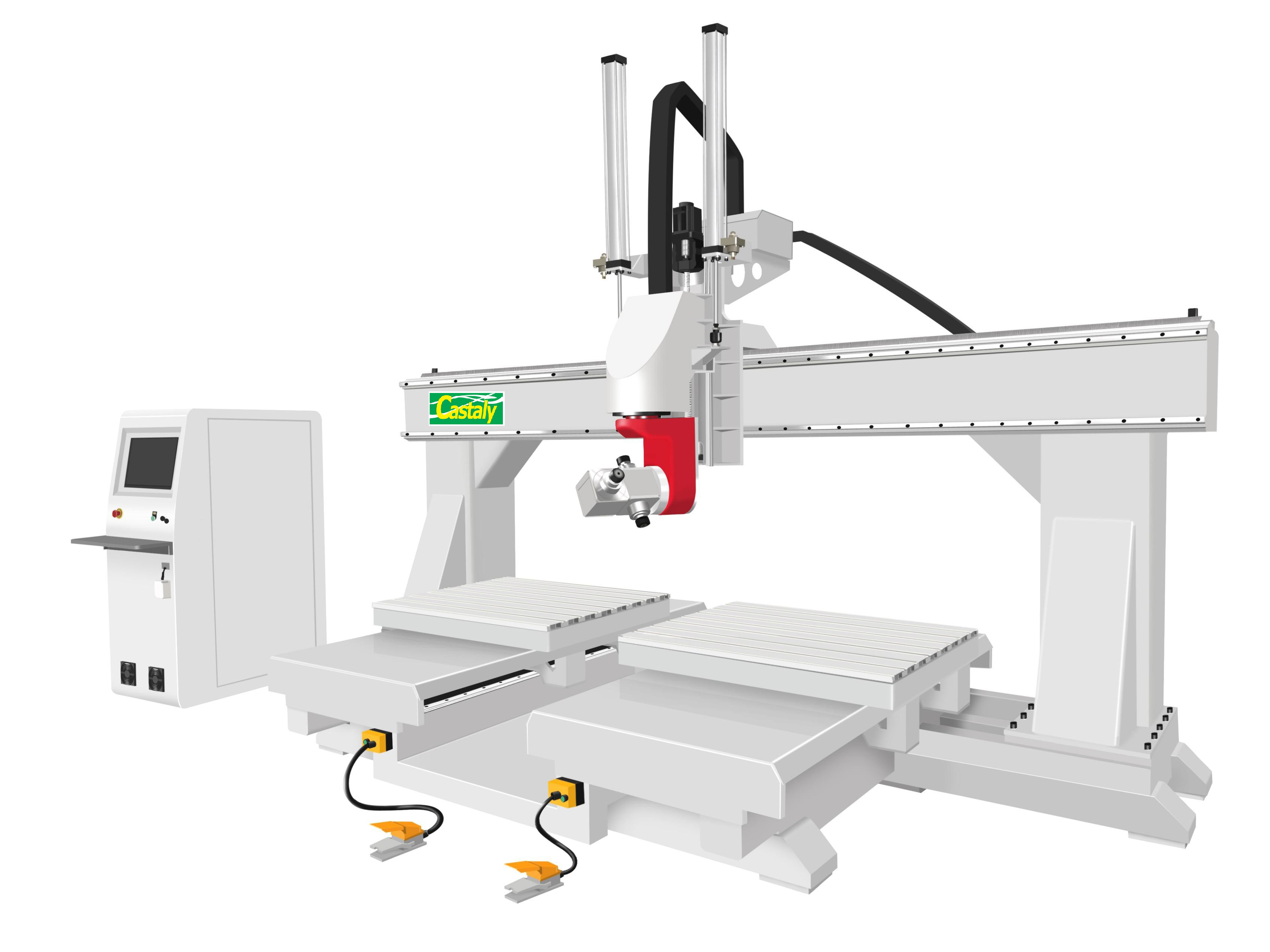 CR-DU Single 4’x8’ or 4'x4' Dual Table CNC 5 Axis Router 